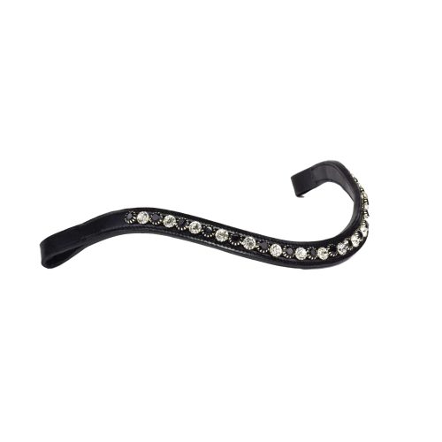 Browband with black and white stones